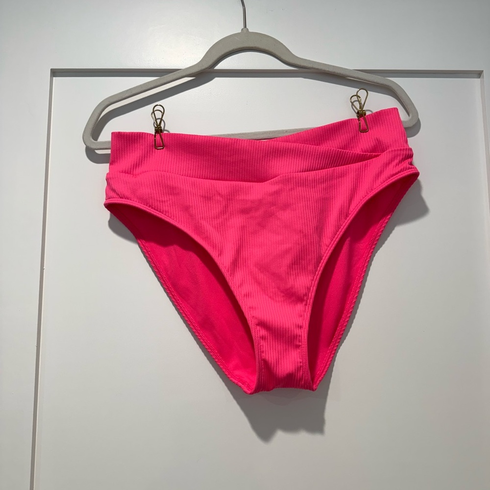 Hollister Hot Pink Ribbed Bikini Bottoms
